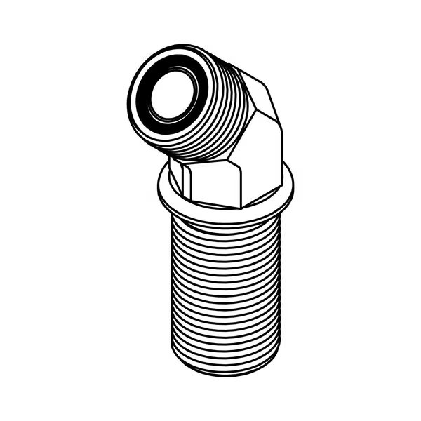 Hydraulic Fitting-Steel08MORFS BULKHEAD UNION 45, Tompkins, Mfr#: FF2702-08-08
